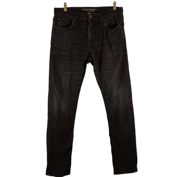 Banana Republic The Traveler jeans mens 31x32 blue denim stretch slim fit straig - Picture 1 of 9